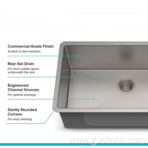 Good quality stainless steel kitchen sink with drainboard